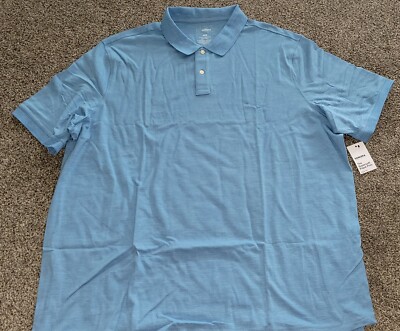 Sonoma classic fit blue pique polo shirt NWT mens big tall 3XB