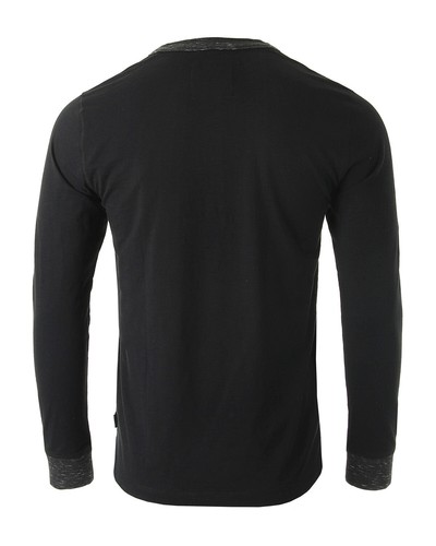 ZIMEGO Men's Long Sleeve Contrast Button Placket Neck Cuffs Casual Henley Shirts - Picture 3 of 14