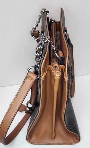 Nine West Logo Purse Hand Bag Crossbody Brown Caramel - Picture 12 of 12