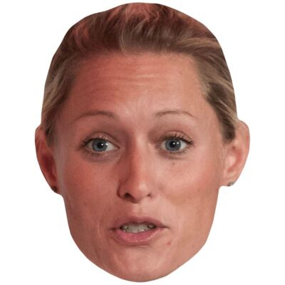 Natasha Hunt (Hair Up) Celebrity Mask, Flat Card Face, Fancy Dress Mask