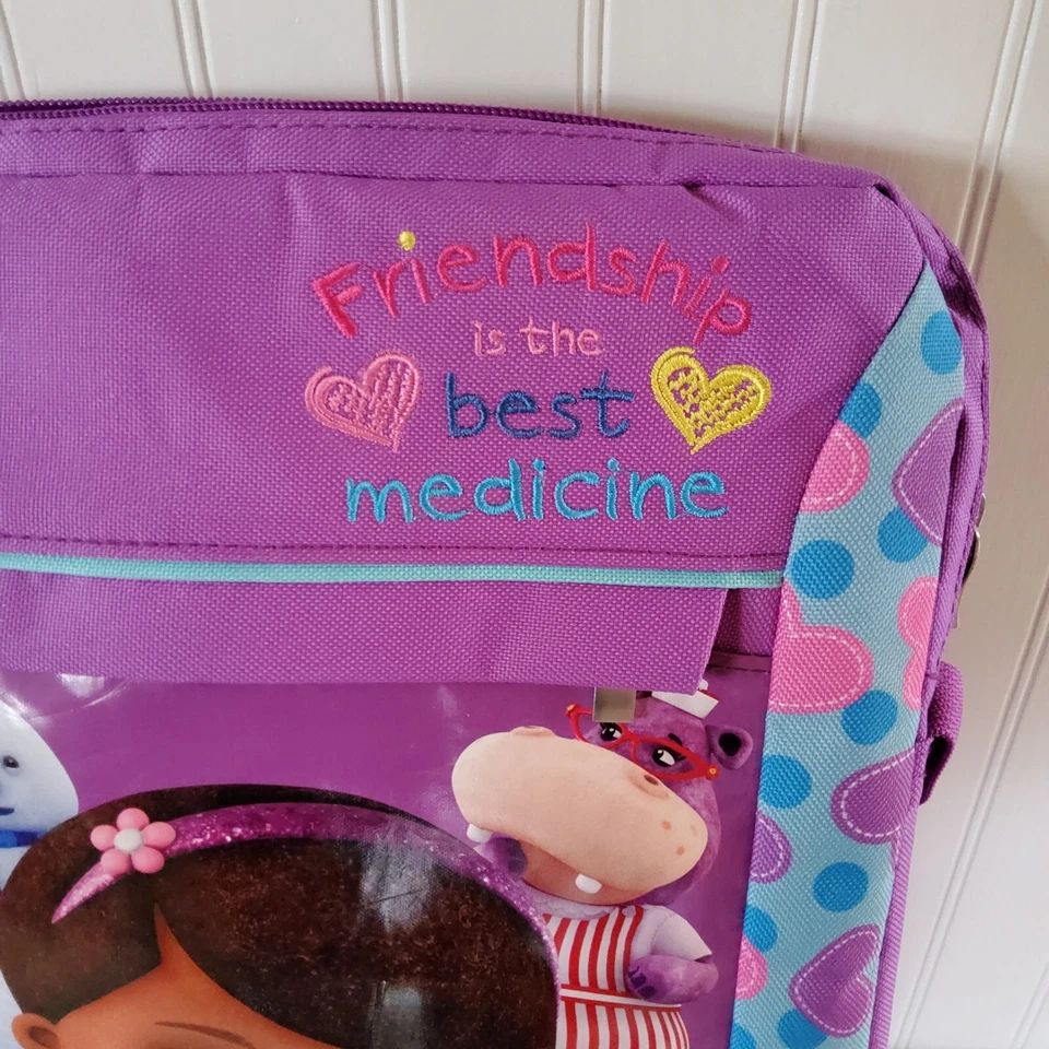 Doc McStuffins Universal Tablet & Laptop Tote with Carry Strap Purple Zip Close - Image 2 of 4