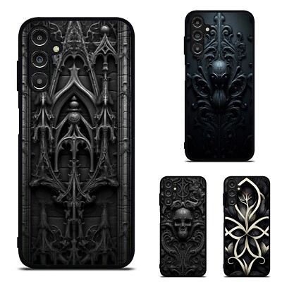 Impact Cover Pattern design Goth Skulls For Samsung S25 S24 S23 FE Ultra a15 a16