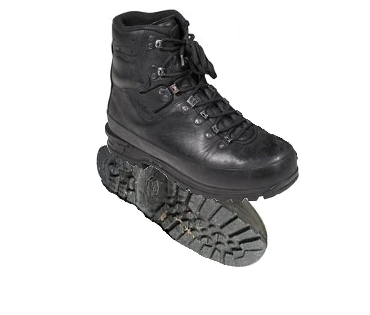 Meindl Mountain Bund Boots Black Leather Goretex Lined German Military Issue