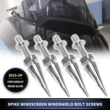 Motor Chrome Windshield Spike Bolts Fit For Harley Road Glide FLTRK FLTRU FLTRXS