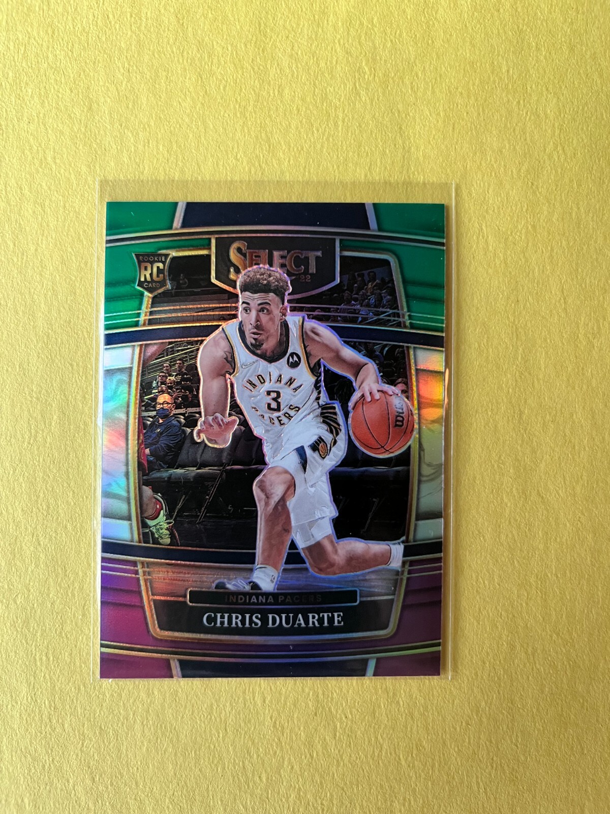 2021-22 Select Chris Duarte RC GREEN WHITE PURPLE PRIZM #41 Rookie Concourse 1
