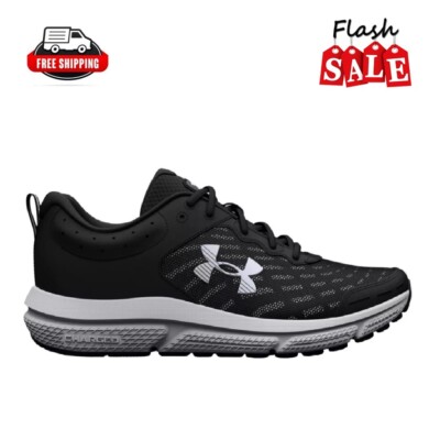 [SALE] Under Armour Men's Charged Assert 10 Running Shoes(Width D) - Black/White