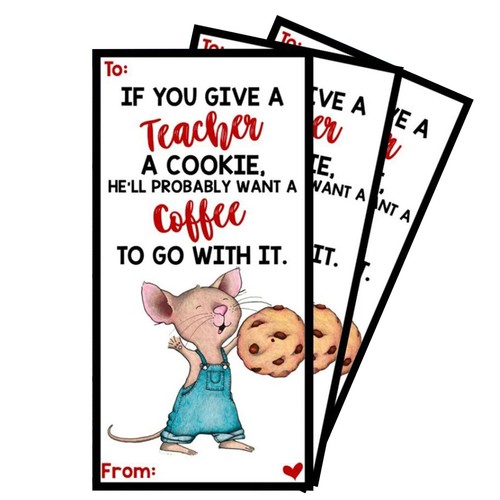10PCS If You Give Your Teacher a Cookie, Teacher Appreciation Gifts Bookmark - Picture 11 of 12
