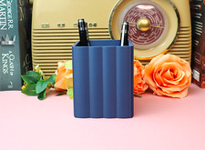 Large Navy Blue Pen Pot Desk Organiser