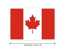 Sticker flag CANADA Canadian 3,9    S -11    XL decal white border