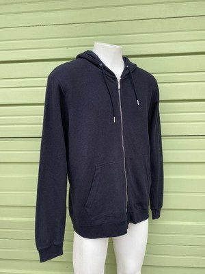 NEW ZARA MAN NAVY LONG SLEEVE PIQUE HOODIE SWEATSHIRT POUCH SIZE XXL B1038 | eBay