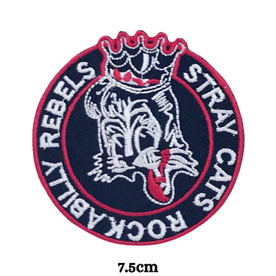 STREUNERKATZEN Rockabilly Rebels Bügelbild Aufnäher bestickt Patch
