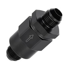 8AN Male Non Return One Way Check Valve Fitting Aluminum Black 8AN(3/4-16 UNF)