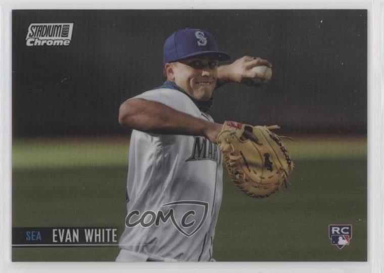 2021 Topps Stadium Club Chrome Refractor Evan White #43 e9p