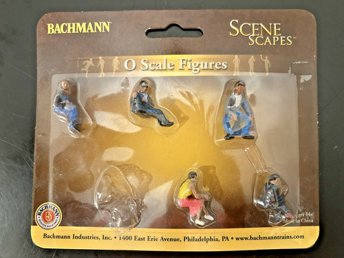 Figuras de pasajeros Bachmann SceneScapes 33161 escala O plataforma sentada (paquete de 5) | Zustand: New