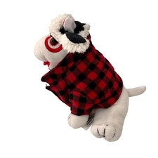 Target Exclusive Plush Bullseye Dog Plaid Jacket & Ear Flap Hat 2021 Lumber Jack