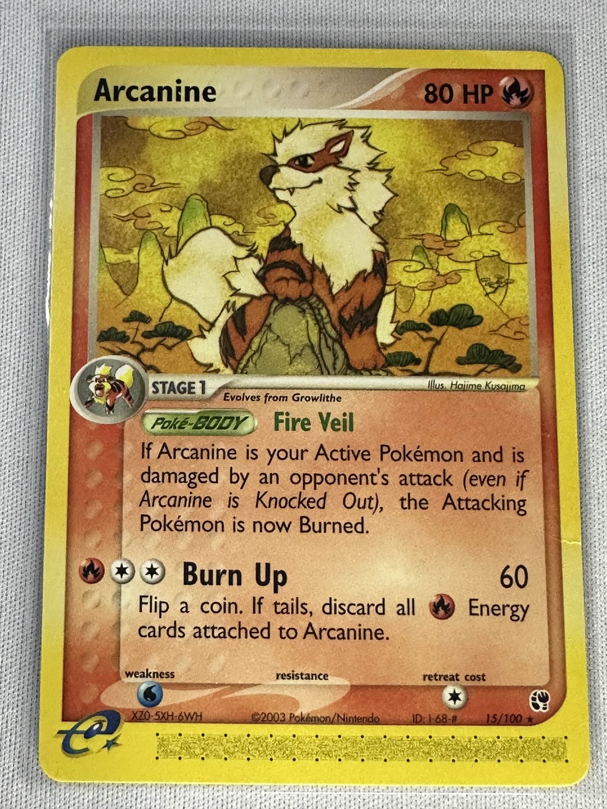 Arcanine Rare Sandstorm 15/100 NM