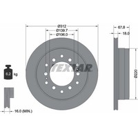 2X Textar 92170103 Bremsscheibe FüR Toyota Land Cruiser Prado 90 80 FJ J9 J12