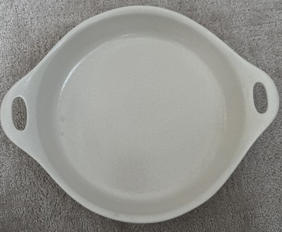 CorningWare Creations 10'' Quiche/Casserole Beige Stoneware Handles Baking Dish