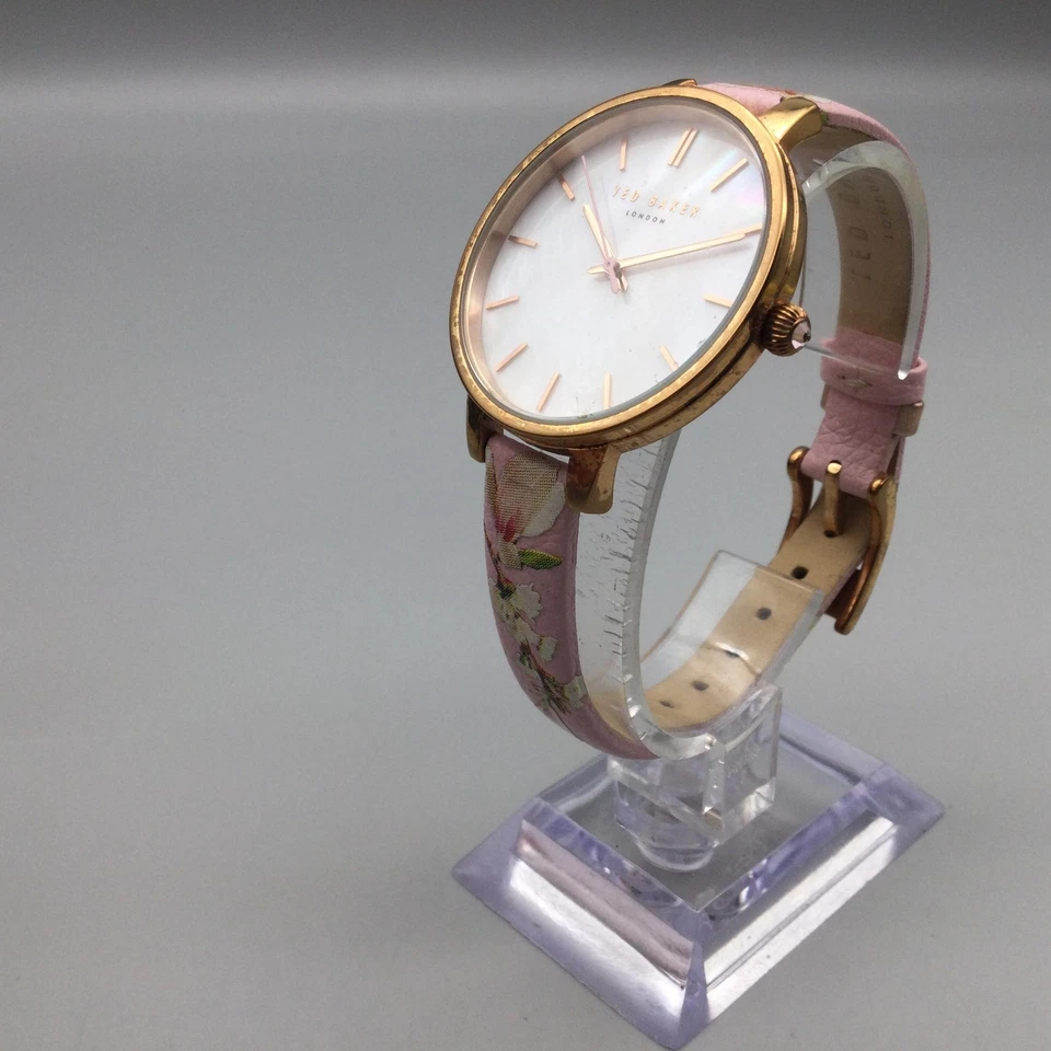 Reloj Ted Baker Kate para mujer 36 mm tono oro rosa esfera mop floral batería nueva Foto 4 de 4