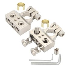 Battery Terminal Connectors Dual 1/0 Gauge Wire and 8 Gauge Wire Positive or