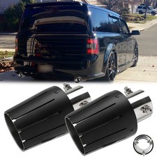 2pcs 2.5 In 3.5 Out Suv Exhaust Tip Pipe Double Wall Rear Tail Throat Muffler 2pcs 2.5 In 3.5 Out Suv Exhaust Tip Pipe Double Wall Rear Tail Throat Muffler