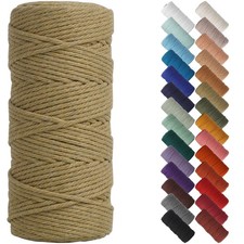 Khaki Macrame Cord 3mm x 109 Yards Cotton Rope Yarn Craft Wall Hang