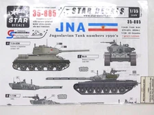 Decal Star JNA Yugoslavian Tank Turrent Numbers 1990s 1:35 35-885 T34-85 T55A