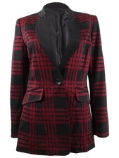 Kasper Women's Plaid Notched-Collar Blazer