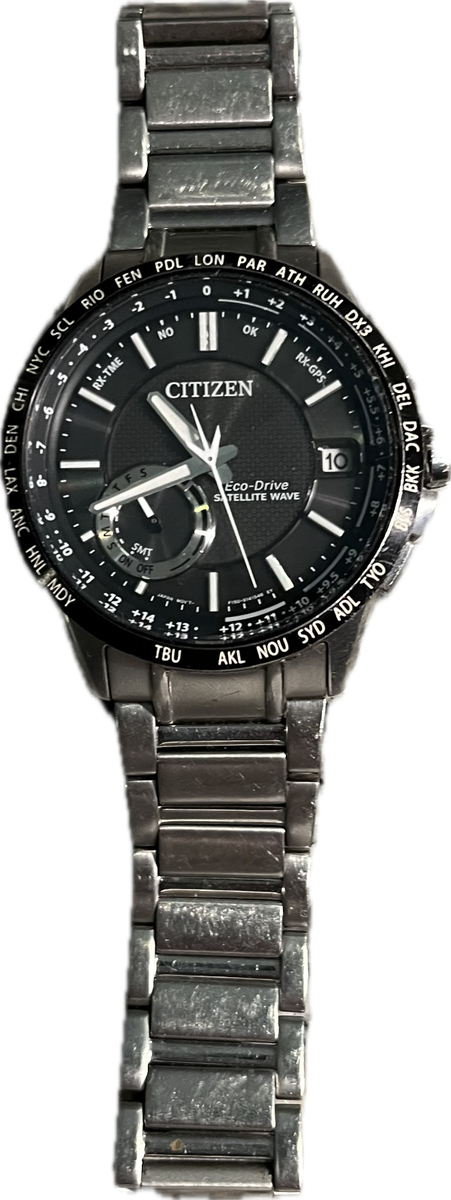 Citizen Eco Drive Satellite Wave World Time GPS Men's Watch F150