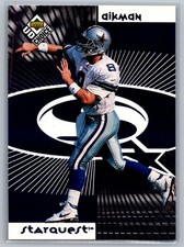 1998 UD Choice #SR11 Troy Aikman / Shaun Williams StarQuest/RookQuest Blue