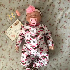 New in Box - Realistic Newborn Baby Doll Sleeping Girl w/ Outfit Pacifier Bottle