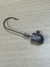 20 Pack Jig Head Worm Nose Lures 4/0 Hook 5/16 Oz Unpainted Fishing
