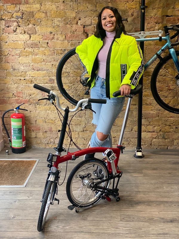 Brompton Folding Bike Red 3-Speed 2021 with Mudguards, Serviced