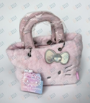 Hello Kitty 50. Jahrestag rosa flauschig süß Kinder Handtasche Beuteltasche Tasche Handtasche