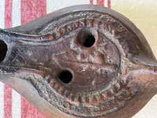 ⭐️ ANTIQUE ROMAN EGYPTIAN OIL LAMP  ANCIENNE LAMPE A