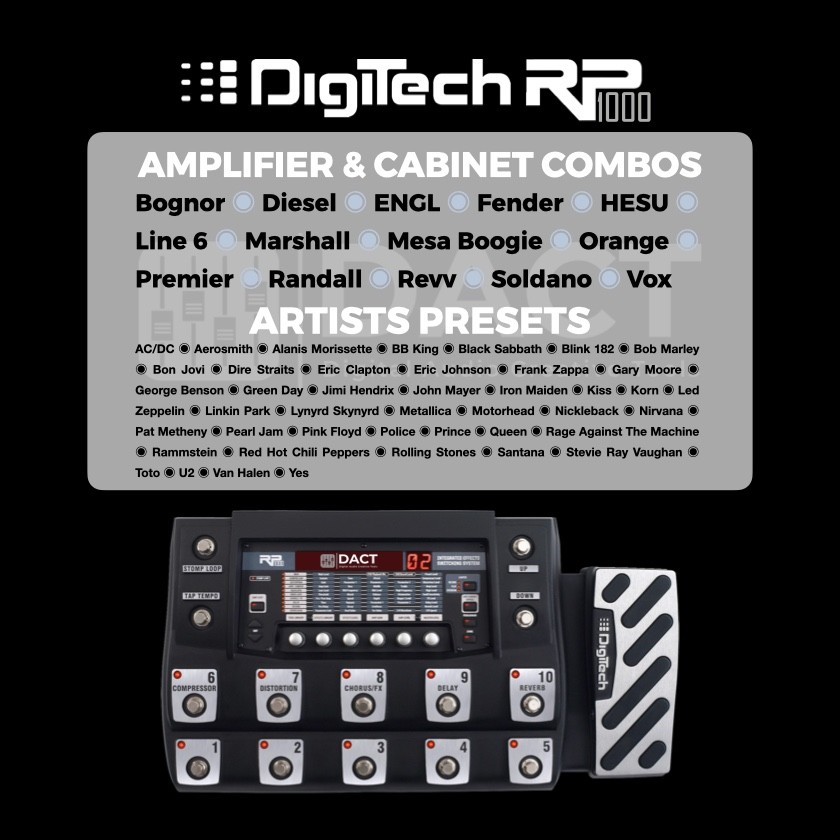 Digitech RP500 Guitar Multi-FX Presets Library (Instant Delivery