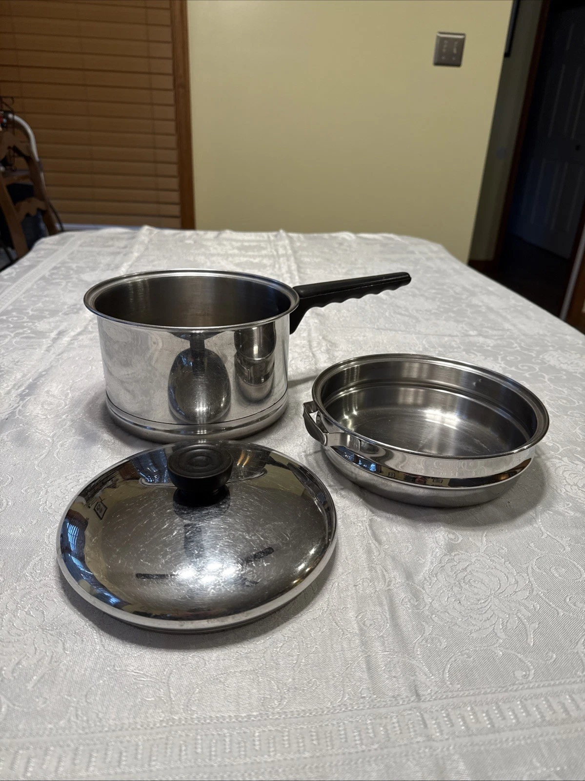 Lifetime Stainless Steel Double Boiler Sauce Pan Pot 18-8 R-6 With Lid
Opens in a new window or tab