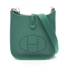 HERMES Evelyne TPM Shoulder Bag Green Taurillon Clemence W Stamp 2024 99
