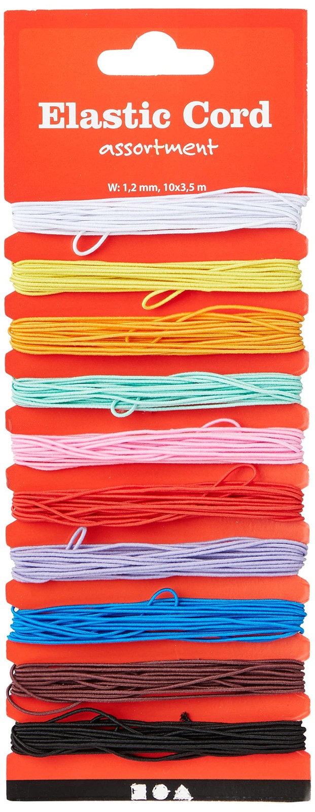 Creativ 100263 Elastic Cord, Assortment Color, Thickness 1.2 mm