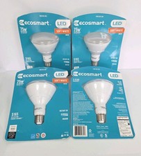EcoSmart 65W Equivalent Soft White 2700K BR30 Dimmable LED Light Bulb 4 PACK