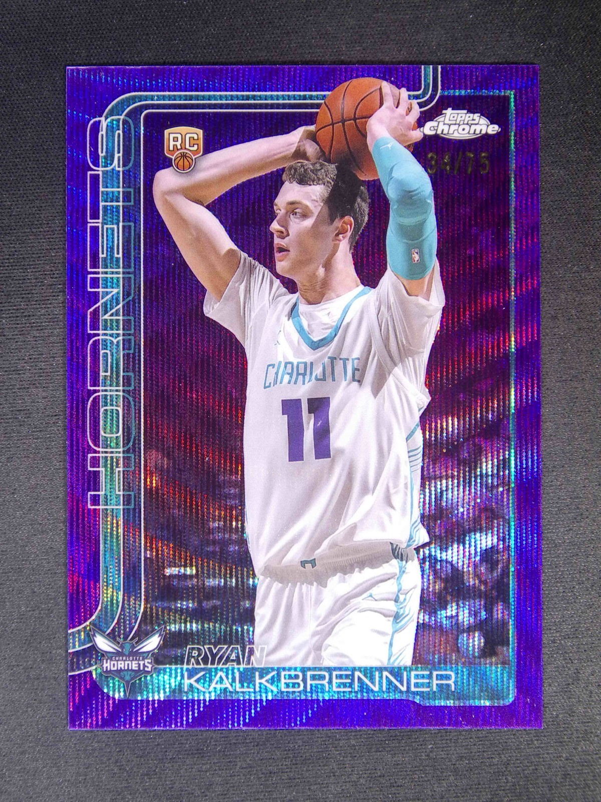 2025-26 Topps Chrome Ryan Kalkbrenner #284 RC Rookie Wave Purple Refractor /75