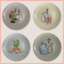 Pottery Barn Beatrix Potter P. Rabbit/Flopsy-Mopsy-Cottontail 9⅝ Plates-SET OF 4
