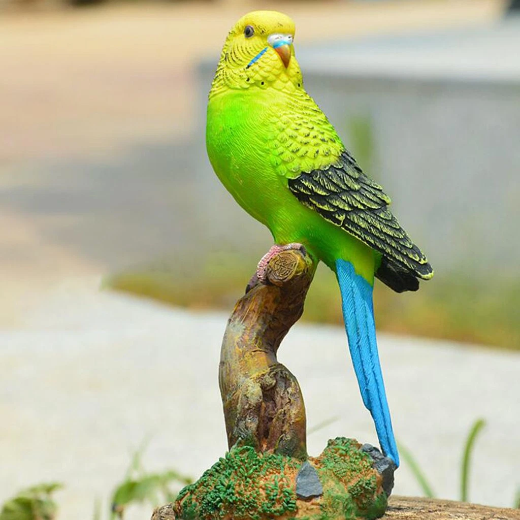 Figurine Perruche Sculptée En Corne - Statuette Animalière - Occasion