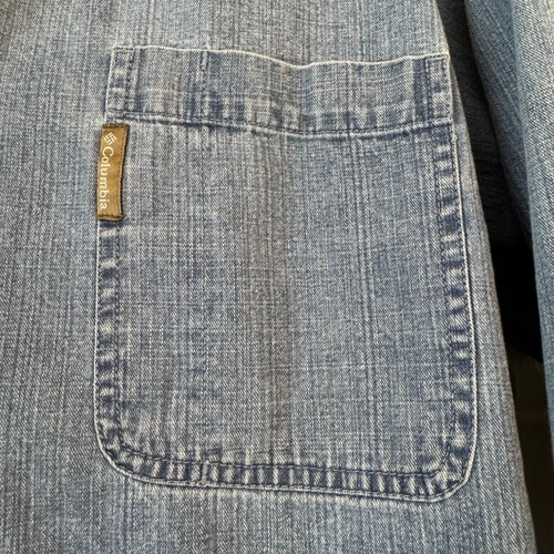 Camicia Columbia anni 90 denim con bottoni XL blu - Foto 9 di 9