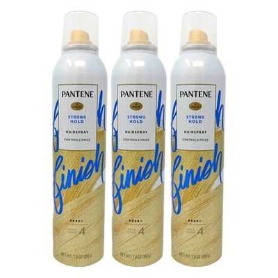 3 Pack - Pantene Pro-V Strong Hold Hairspray, Level 4 Frizz Control, 7oz