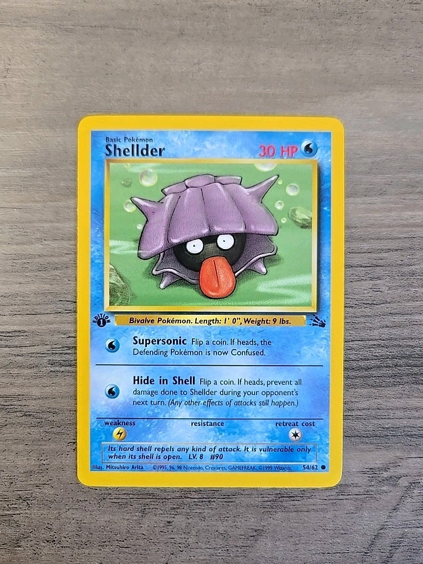 Pokémon TCG Shellder 1st Edition 54/62 Fossil NM