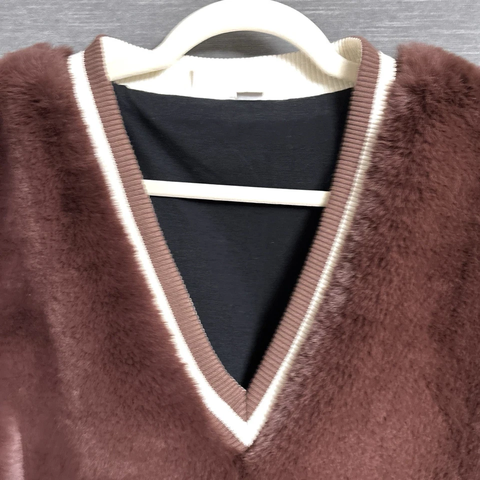 Пуловер Some Days Lovin коричневый пушистый хип-хоп уличный осень зима мягкий 90-е y2k - Изображение 2 из 4