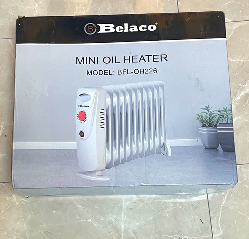 Belaco Portable Oil Filled Radiator Mini Oil Heater White BEL-OH226
