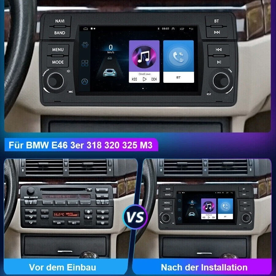 Apple Carplay Android 14 Für BMW 3er E46 M3 Rover 75 MGZT Autoradio GPS NAVI RDS - Bild 4 von 4