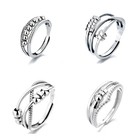 Anxiety Relief Stress Fidget Ball Rotatable Ring Meditation Rings Party Jewelry